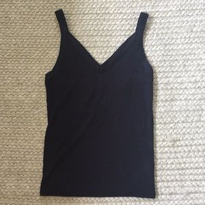 American Eagle Black Ribbed Tank Top